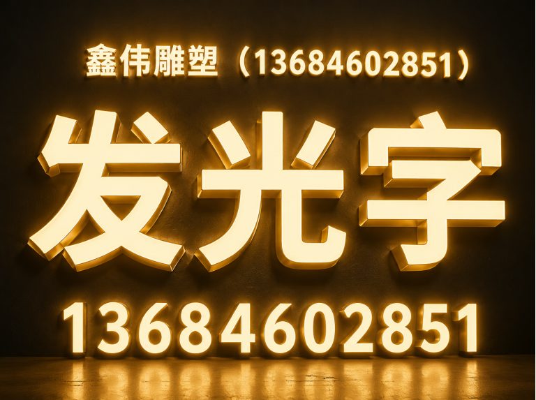 双城区发光字展示图
